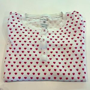 Roller rabbit girls pink heart pjs size 12